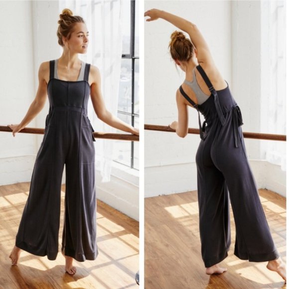 Free People Pants - Free People Movement comfortable jumpsuit grey NEW